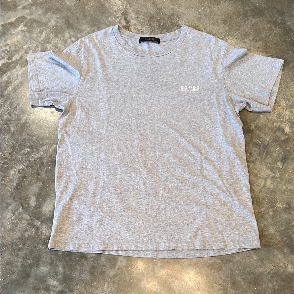 MCM Light Gray Short Sleeve Logo Tee